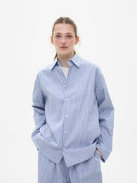 Light Blue Striped Cotton Shirt