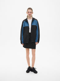 Jacket with Contrast Details in Blue