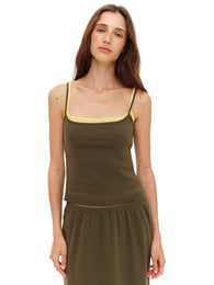 Light khaki strap top