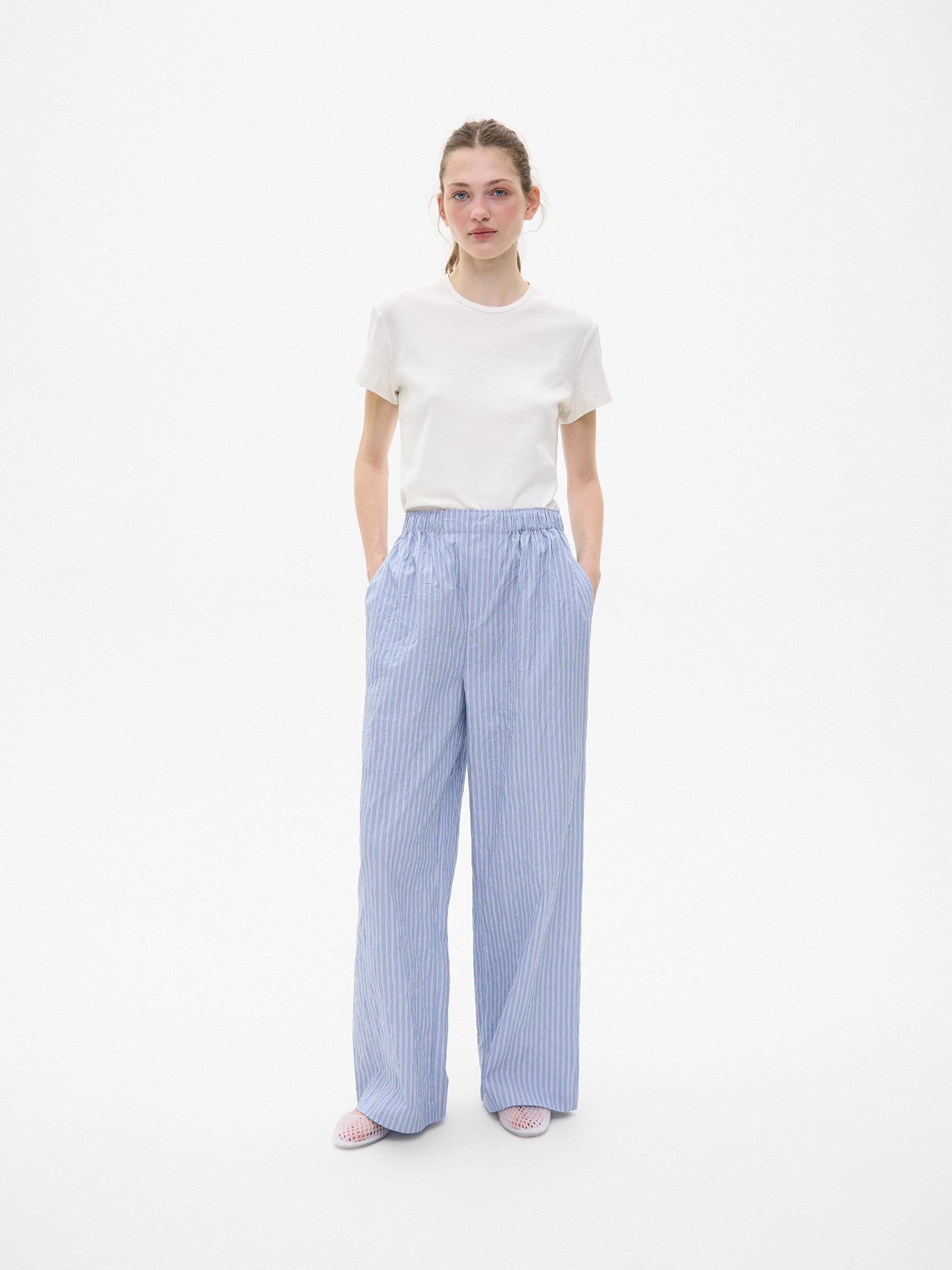 light blue striped elegant and refined コットンパンツ 1_9125082d-a929-4215-84a5-