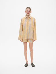 Yellow Striped Cotton Shirt