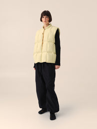 Down Vest in Soft Yellow