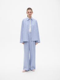 Light Blue Striped Cotton Shirt