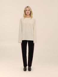 Longsleeve made of recycled cotton in milk color