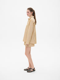 Yellow Striped Cotton Shirt