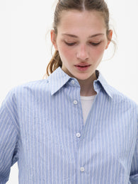 Light Blue Striped Cotton Shirt