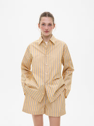 Yellow Striped Cotton Shirt