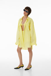 Oversize linen shirt SS23 yellow
