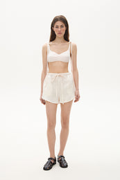Linen bra tank top creamy