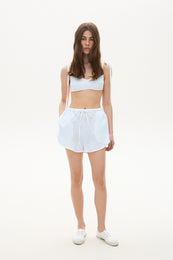 Linen bra tank top white