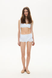 Linen bra tank top white