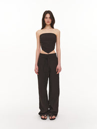 Basic linen pants khaki
