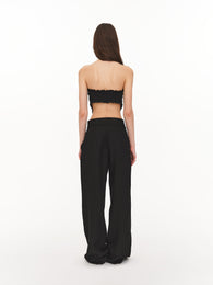 Basic linen pants black