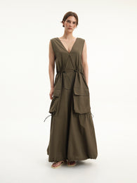 Khaki Cargo Dress