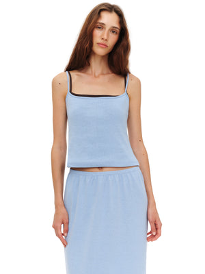 Light blue strap top