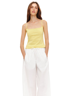 Light yellow strap top