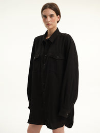 Black Linen Shirt