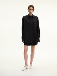 Unisex Voluminous Black Shirt