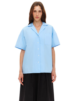 Short-sleeve shirt in Sky Blue