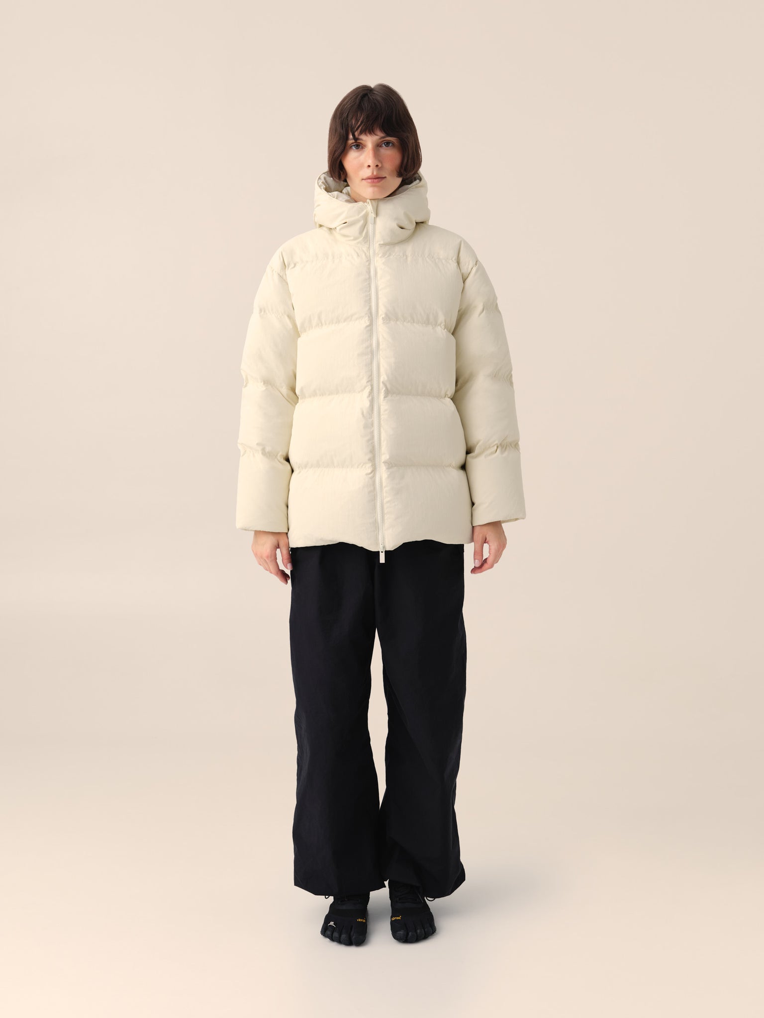 Down jacket in Milk