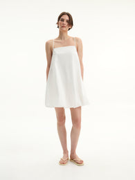 Voluminous White Mini Dress