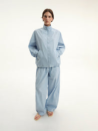 Stand-Collar Jacket in Blue