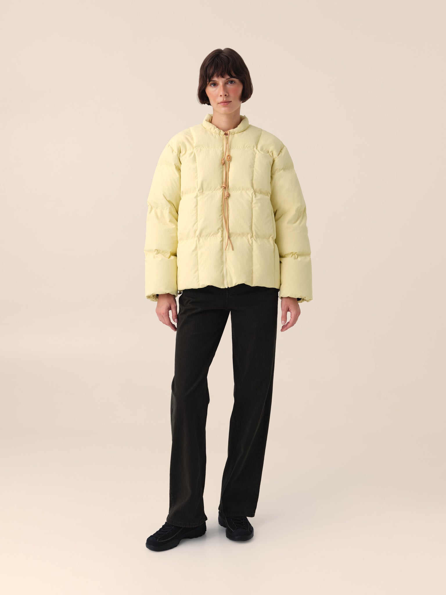Light down jacket in Soft Yellow
