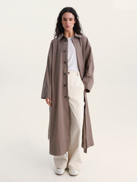 Lightweight Trench Coat in Taupe