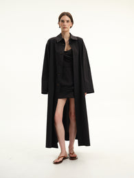 Lightweight Trench Coat in Black