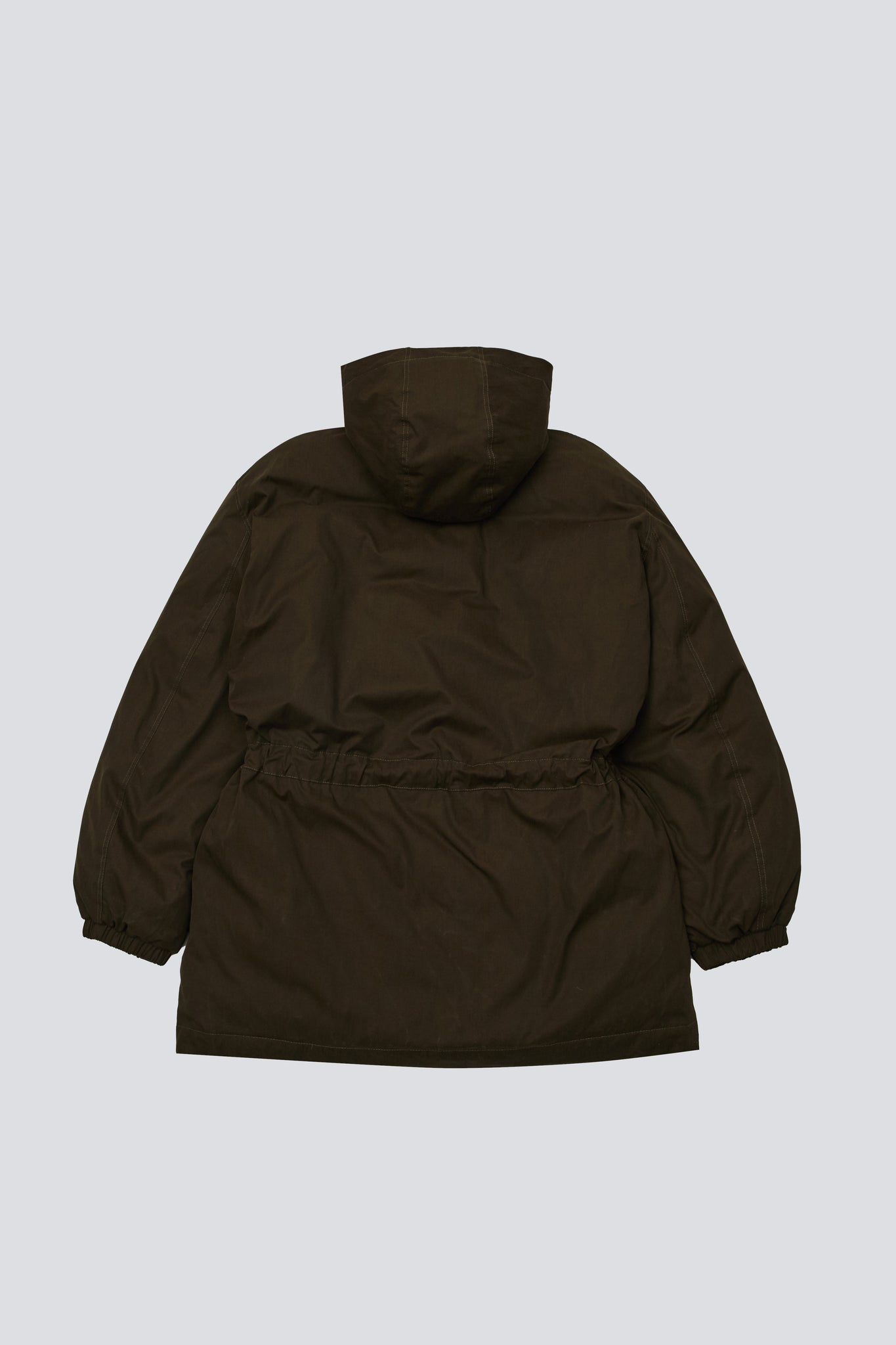 Relaxed parka in khaki