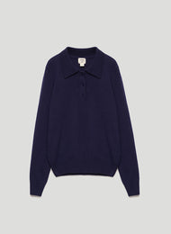 Blue knitted polo sweater with cashmere addition KATSURINA + JUL