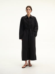 Lightweight Trench Coat in Black