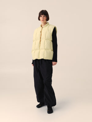 Down Vest in Soft Yellow
