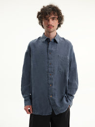 Men's Garment-Washed Linen Shirt