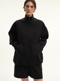 Stand-Collar Jacket in Black