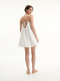 Voluminous White Mini Dress