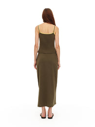 Midi skirt in Khaki
