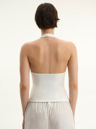 White Halter Top