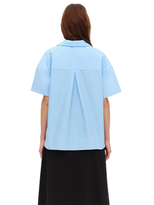 Short-sleeve shirt in Sky Blue
