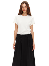 Skirt with elastic waistband in Black