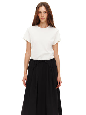 Skirt with elastic waistband in Black