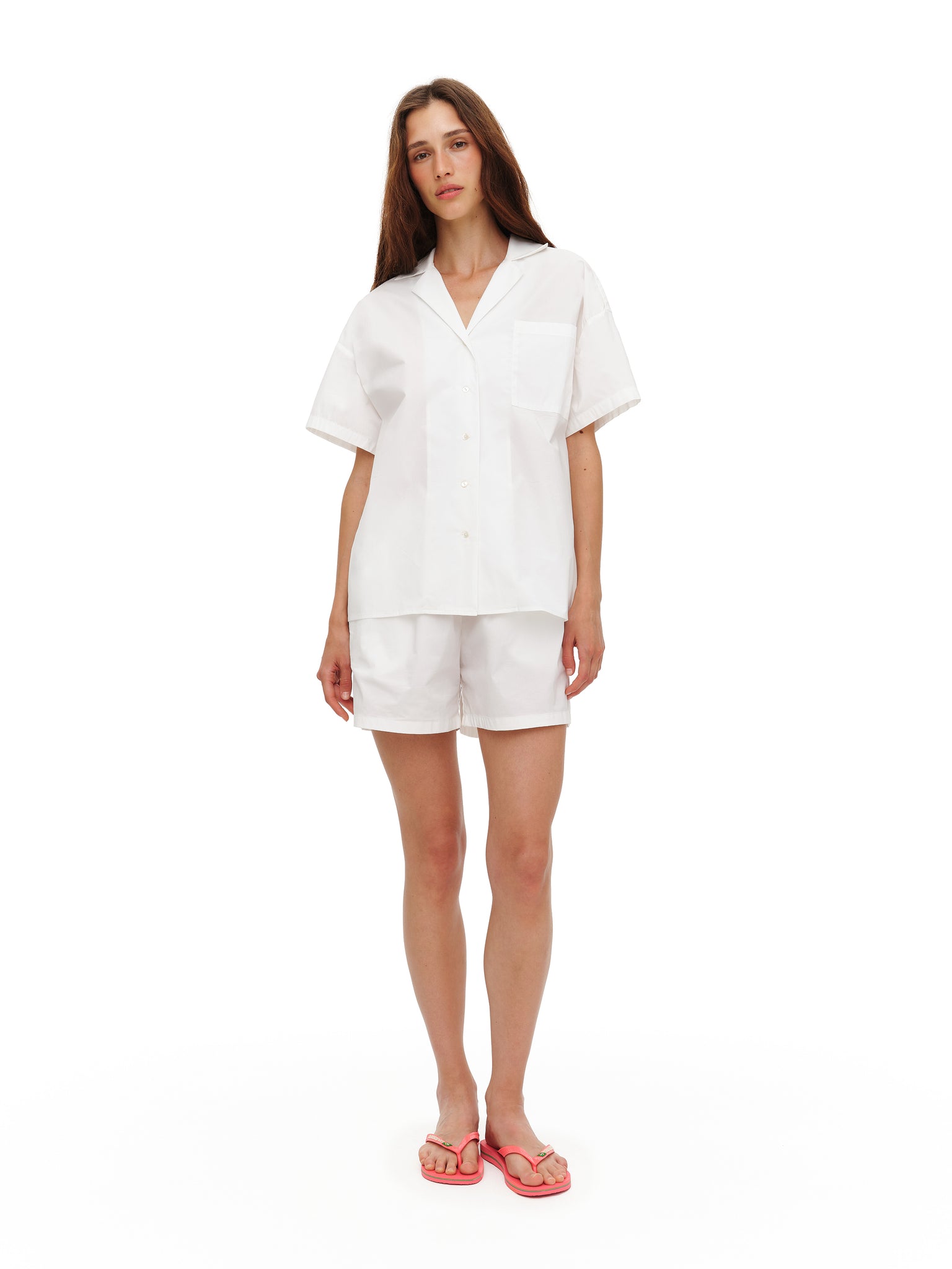Short-sleeve shirt in White