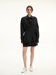 Unisex Voluminous Black Shirt