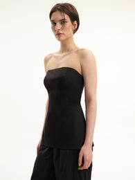 Black Strapless Top