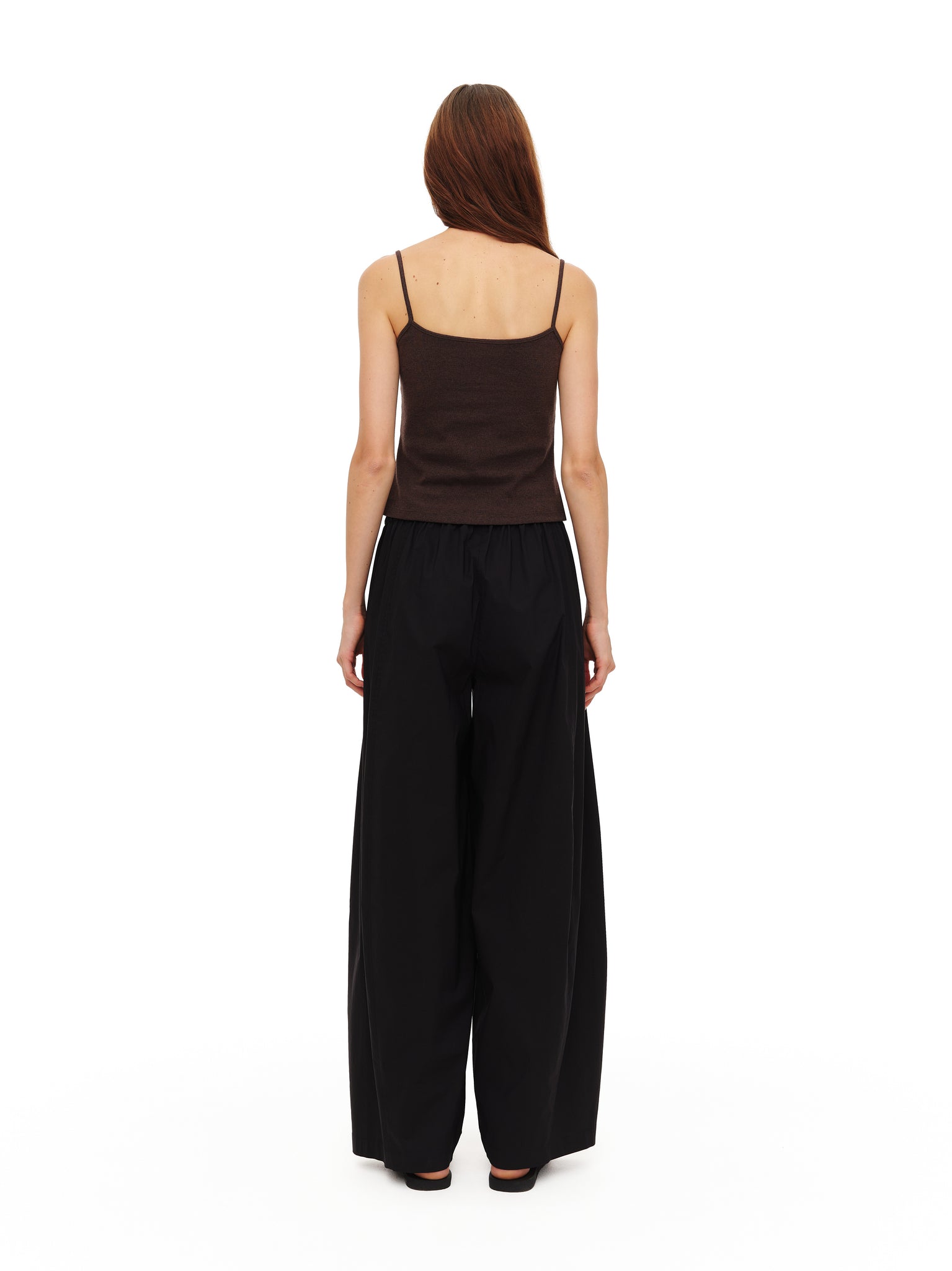 Elastic-waist trousers in Black