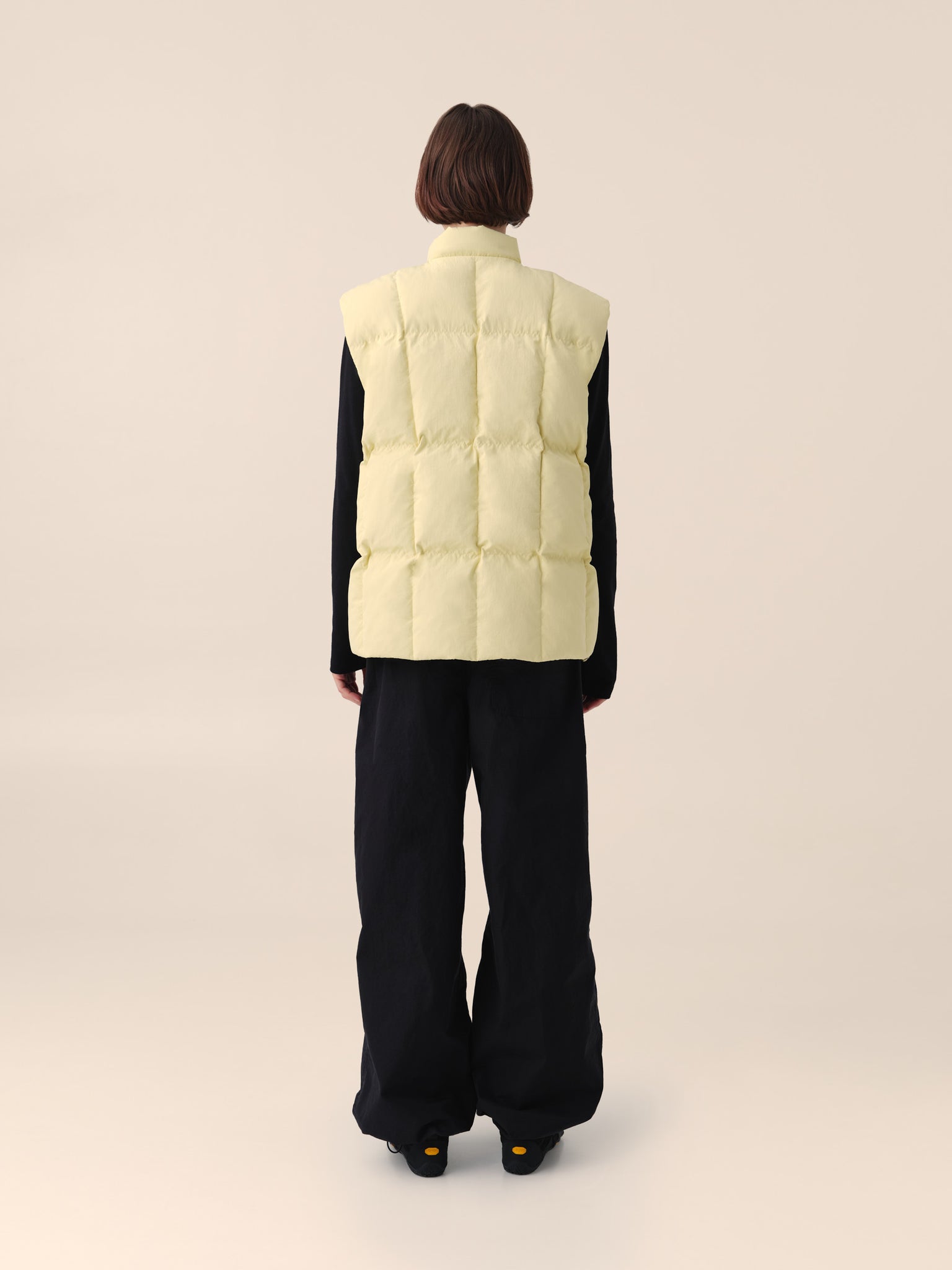 Down Vest in Soft Yellow