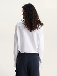 Classic White Silk-Blend Shirt