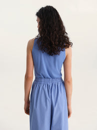 Basic Cotton Tank Top in Blue