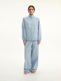 Stand-Collar Jacket in Blue