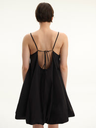 Voluminous Black Mini Dress